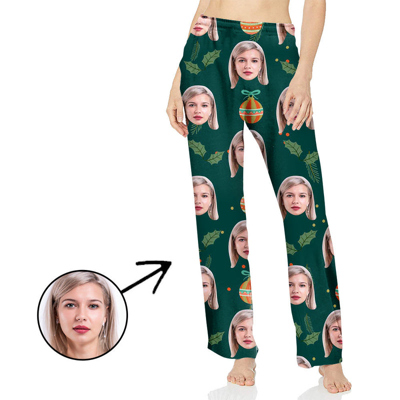 Custom Photo Pajamas Pants For Women Christmas Pendant For You
