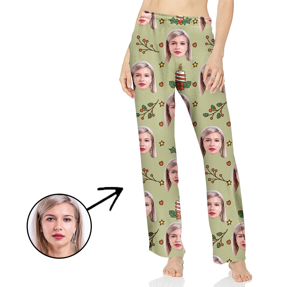 Custom Photo Pajamas Pants For Women All Over Pandants