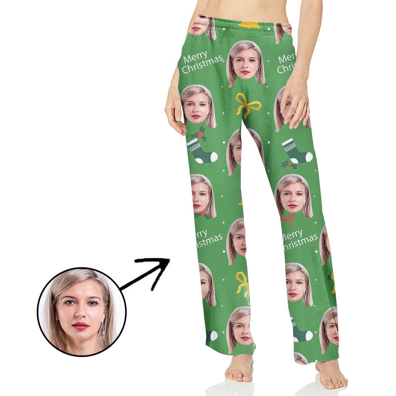 Face Pajamas Pants Photo Pajama Pants Face On Pajamas For Women Lovely Bell And Merry Christmas Special Offer Christmas Gifts