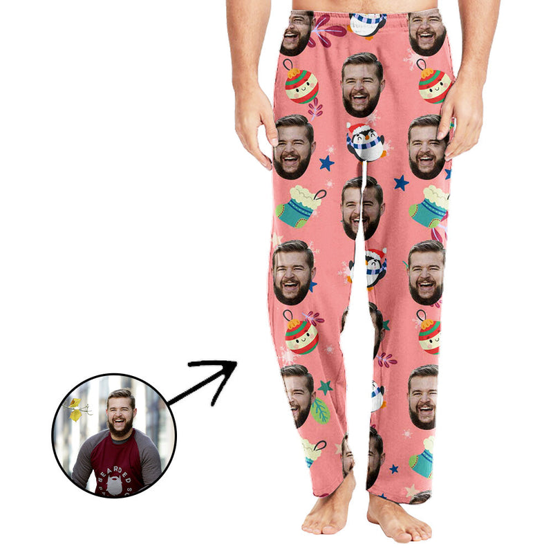 Custom Photo Pajamas Pants For Men Lovely Christmas Socks