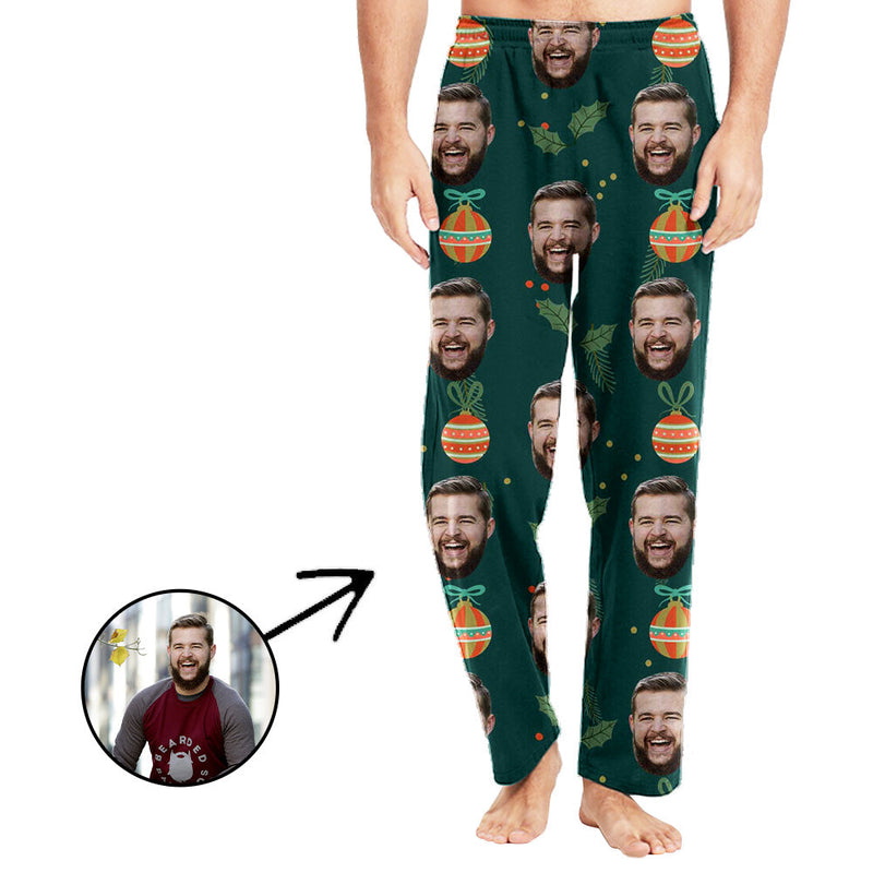 Custom Photo Pajamas Pants For Men Christmas Pendant For You