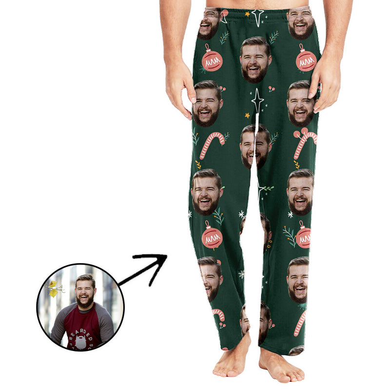 Face Pajamas Pants Photo Pajama Pants Face On Pajamas For Men Candy Cane And You Special Offer Christmas Gifts