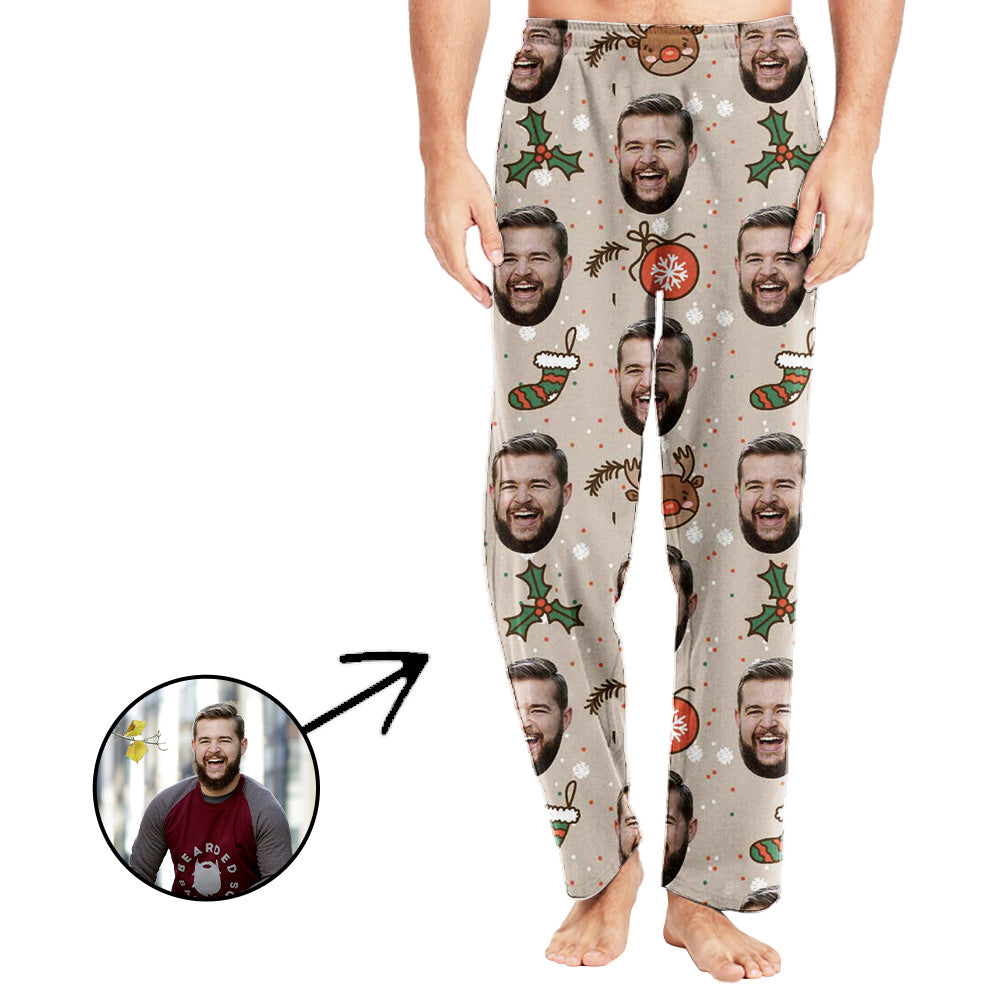 Custom Photo Pajamas Pants For Men Socks And Pandants