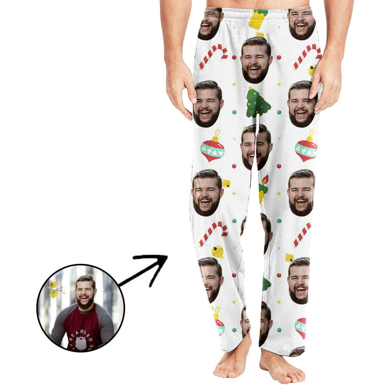 Custom Photo Pajamas Pants For Men Merry Christmas To You